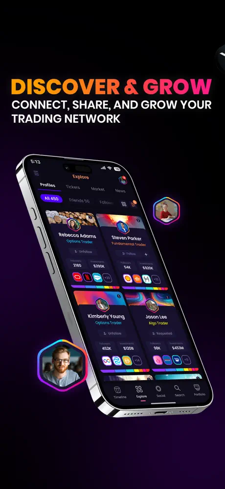 Traderverse iOS market and social interface